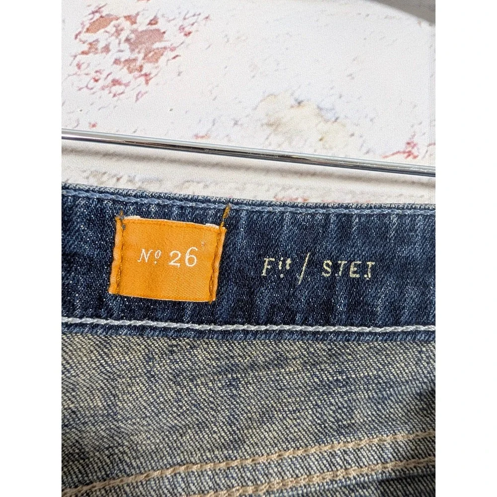 Pilcro Stet Denim Shorts Womens 26 Blue Medium Wash Cuffed Anthropologie